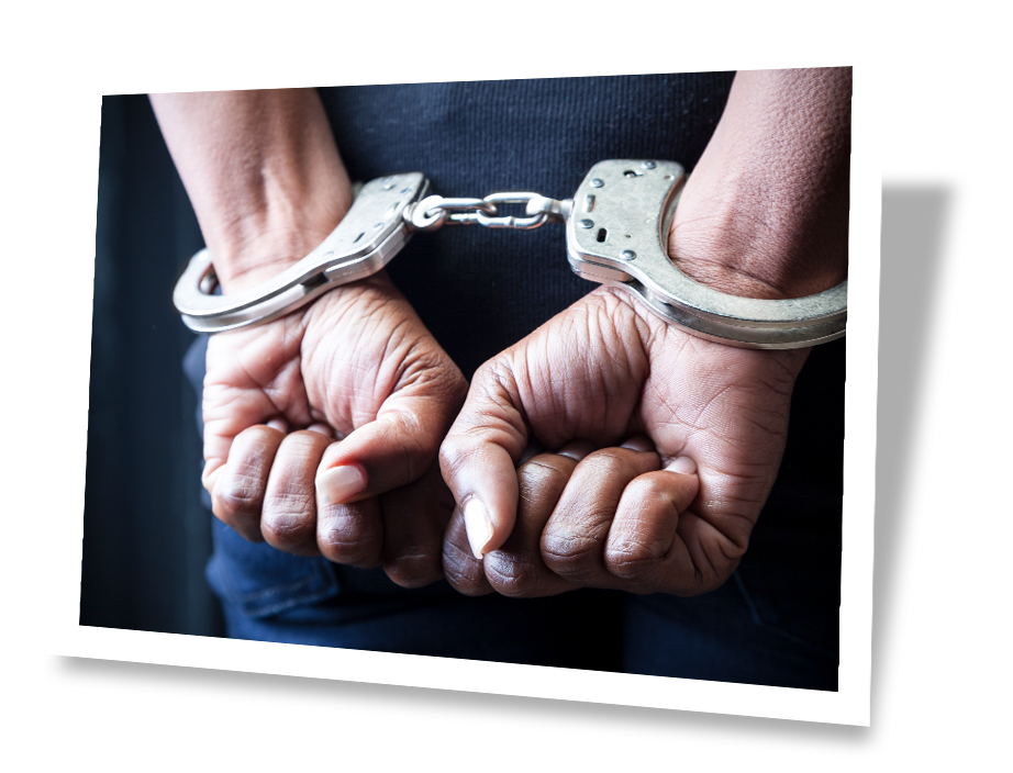 in handcuffs