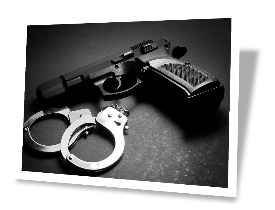 handgun and cuffs